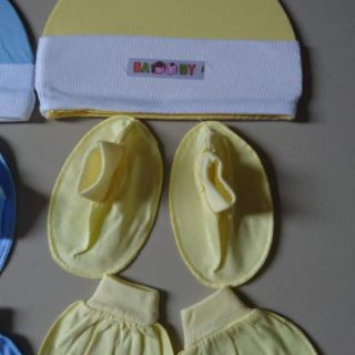 Combo 5 bộ bao tay chân nón bé sơ sinh