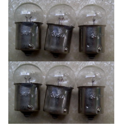 Bóng đèn sợi đốt đuôi gài 15mm 24V đầu tròn