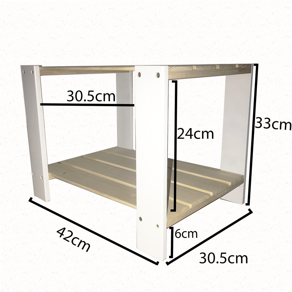 Kệ gỗ 2 tầng gỗ tự nhiên, kệ tab đa năng, nhỏ gọn, dễ tháo lắp thích hợp để đầu giường, vật dụng gia đình, gọn nhẹ