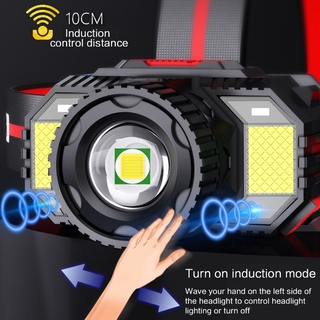 SENSOR Đèn Pin Đeo Trán Siêu Sáng Có Cảm Biến Chuyển Động