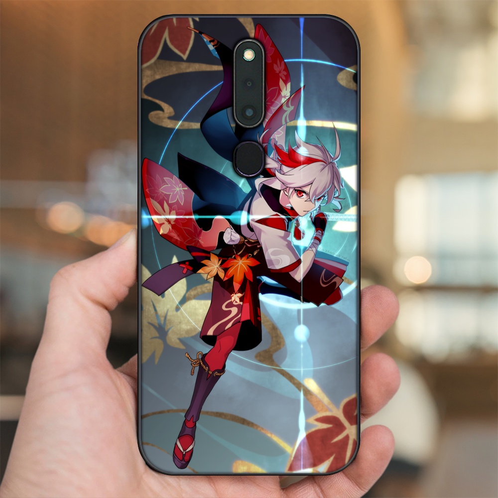 Ốp lưng Oppo F11 Pro viền đen in hình Kazuha Genshin Impact