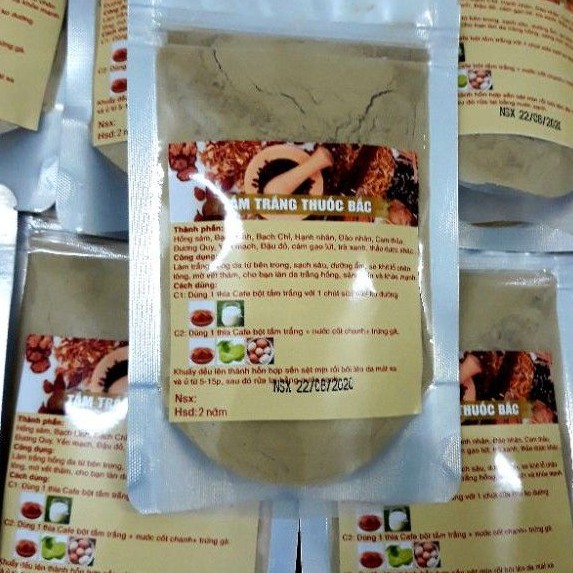 Tắm trắng thuốc bắc gói 100g dùng thử bật tone tự nhiên