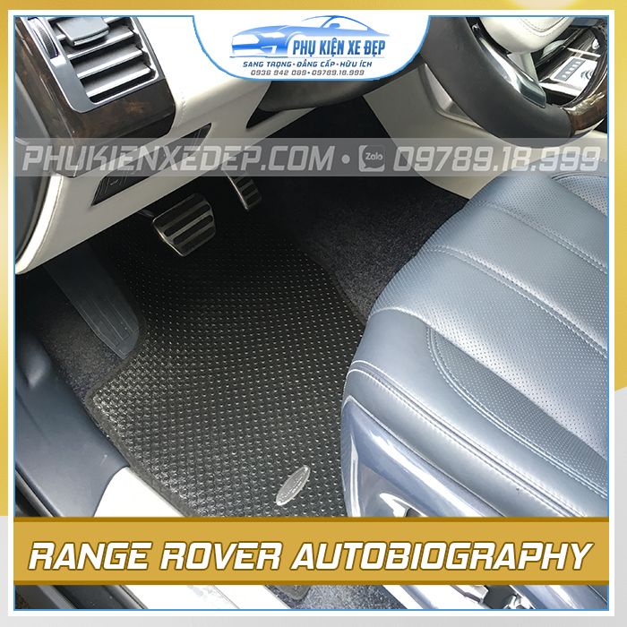Thảm lót sàn ô tô KataCAO CẤP  cao su Thái Lan cho xe Range Rover Evoque/Autobiography vừa khít sàn xe, không ẩm mốc