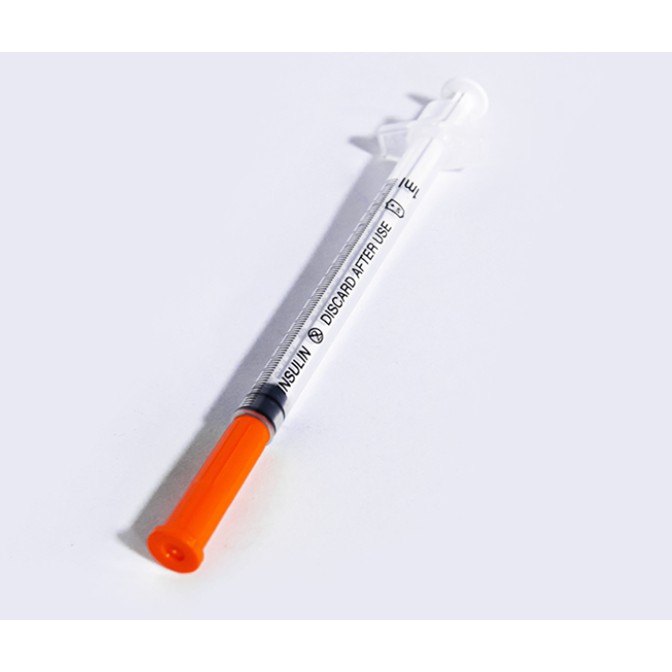 HỘP 100 cây BƠM KIM TIÊM TIỂU ĐƯỜNG INSULIN 1CC 1ML 100iu  VINAHANKOOK