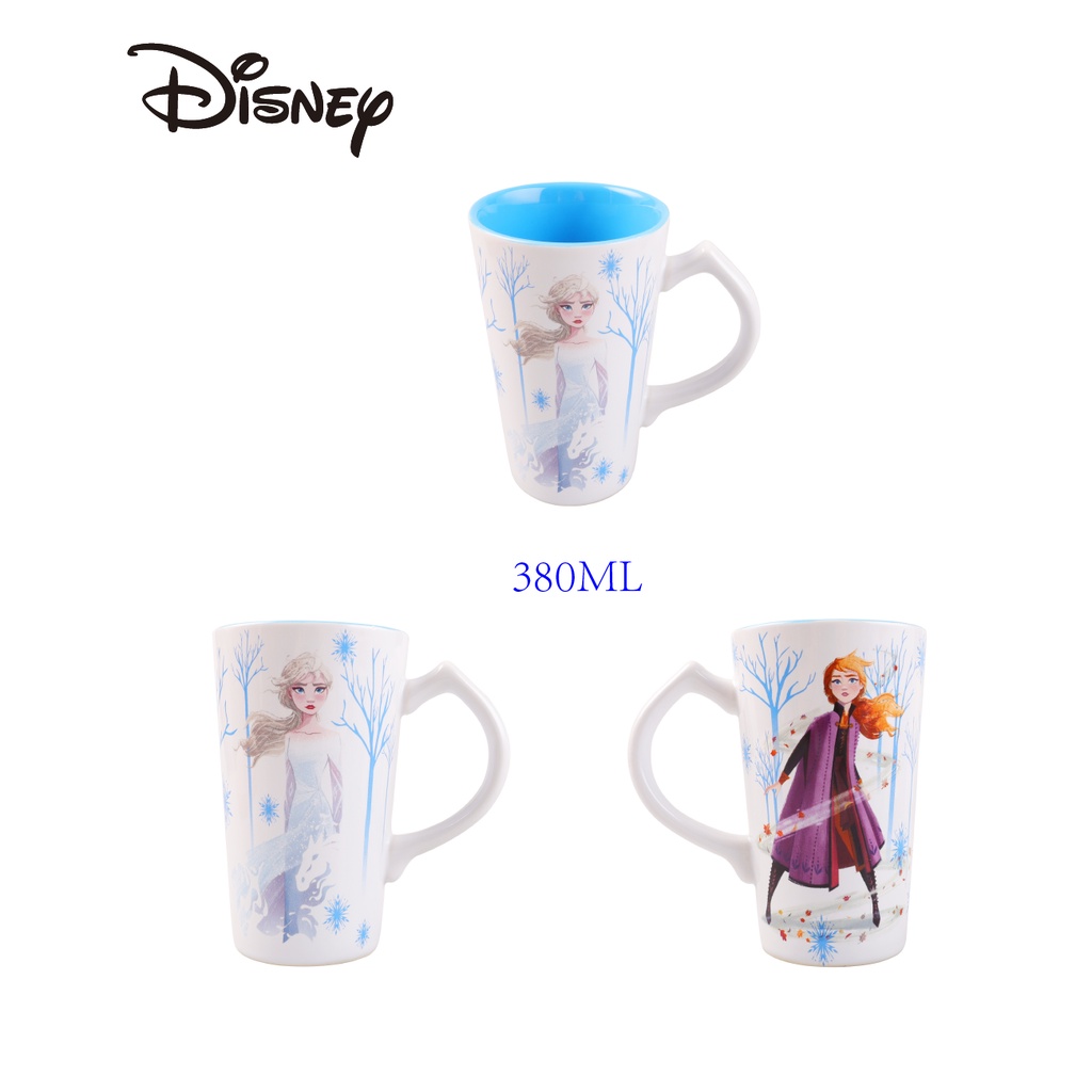 Ly sứ cốc sứ Disney cao cấp chính hãng có quai cầm tay hình Elsa Anna Frozen cho nữ và bé gái