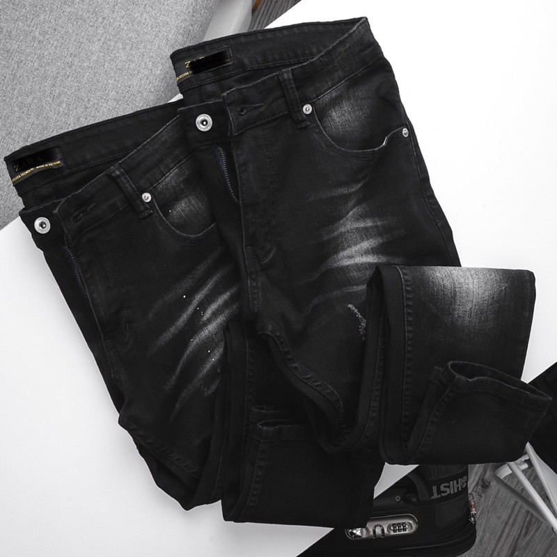 Quần jean nam đen thời trang ống ôm xuất khẩu | BigBuy360 - bigbuy360.vn