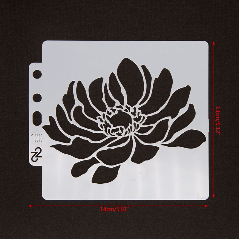 Khuôn Nhựa Vẽ Hoa Lớn Có Thể Tái Sử Dụng Cho Thiệp Chúc Mừng / Bánh / Bánh Ngọt