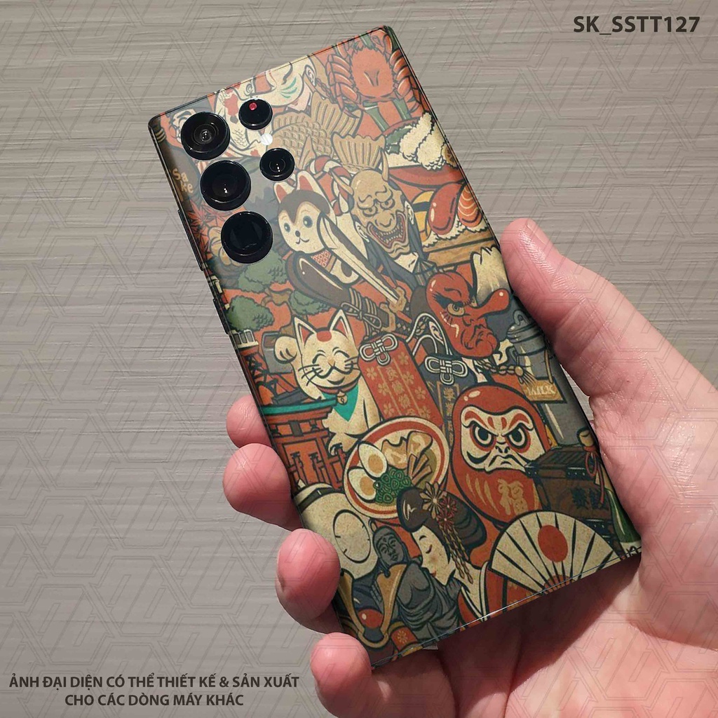 Miếng Dán Skin Tattoo Japan Samsung Note20/S23 Ultra |SK_SSTT127| Chất Liệu 3M Nhập Khẩu Chính Hãng, Chống Nước, Dễ Dán