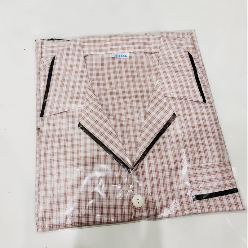 Đồ Bộ Pijama Pilama Trung Niên Ông Già Tay Dài Đồ Ngủ Nam Người Già Form Rộng Vải Kate Thoáng Mát