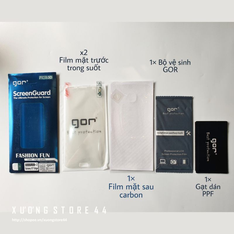 [Samsung] Miếng dán GOR Samsung S7 Edge/S8/S8+/S9/S9+/Note9/10+ chống trầy xước