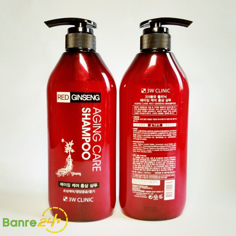 DẦU XẢ 3W CLINIC RED GINGENG AGING CARE 500ML CHÍNH HÃNG - 5724