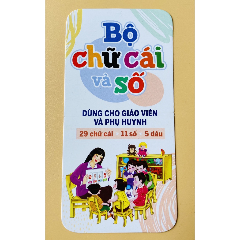 Bộ 42 Thẻ Học Chữ Cái Và Số Đếm Flash Card Thông Minh Có Hình Ảnh Minh Họa