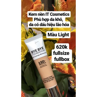 [CÓ SẴN Full 30ml] Kem nền It Cosmetics Bye Bye Foundation Full-Coverage Moisturizer SPF 50