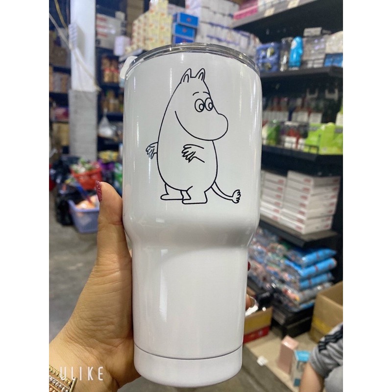 Ly giữ nhiệt 900ML inox 304 2 lớp, ly giữ nhiệt tặng kèm ống hút inox, cọ rửa và túi đựng