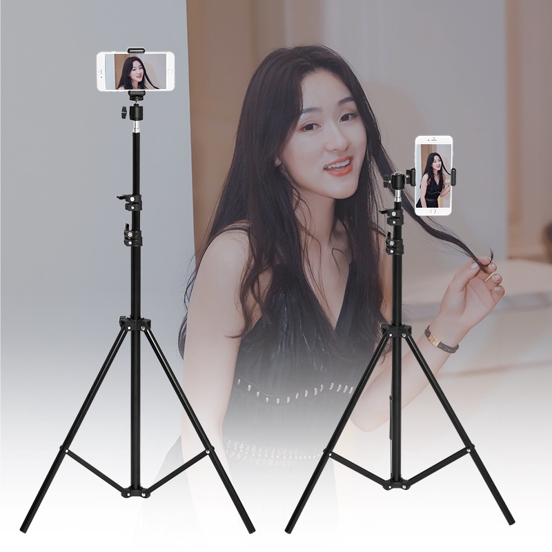 Giá Đỡ Điện Thoại - Tripod Quay TikTok Chân Đèn Livestream 2m1 + Điều Khiển Bền Đẹp Chắc Chắn Triệu View