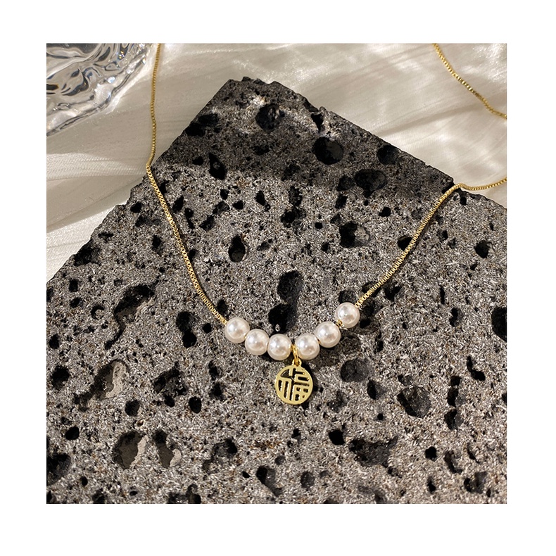 MOCHASHUVòng cổ choker phối ngọc trai giả phong cách Hàn Quốc cho nữ