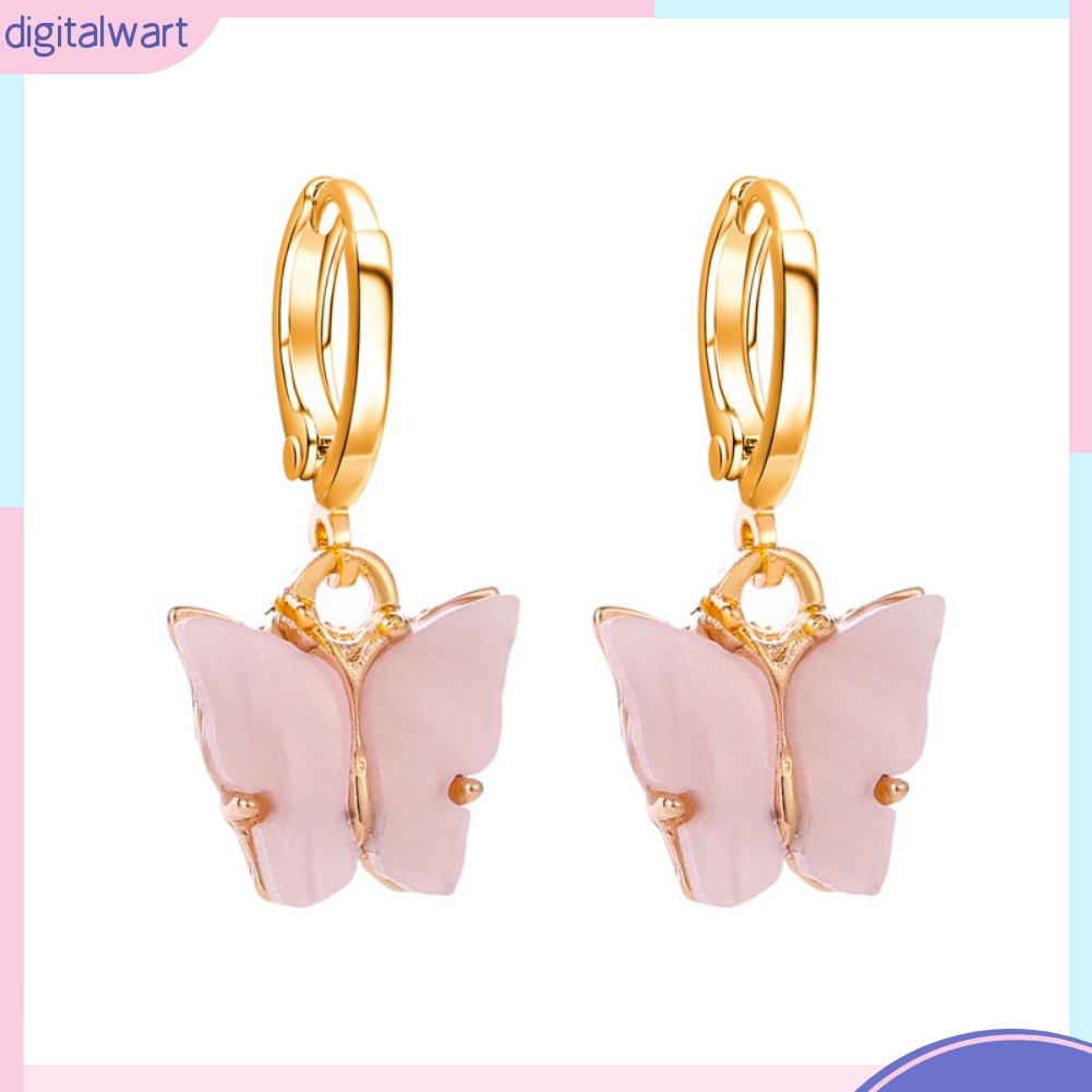 Bông Tai Hình Bướm Bằng Acrylic Màu Sắc Ngọt Ngào Dành Cho Nữ