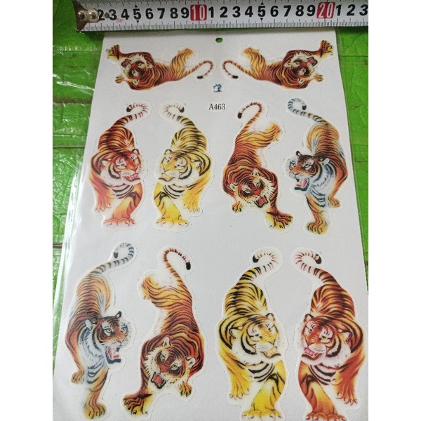 Bộ tem nổi 10 hình cọp 3D siêu đẹp