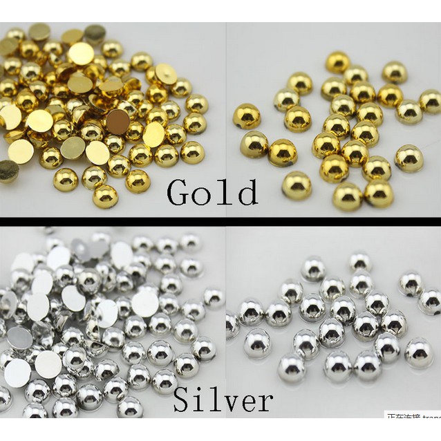 Hạt ngọc trai giả 2mm-12mm trang trí móng tay