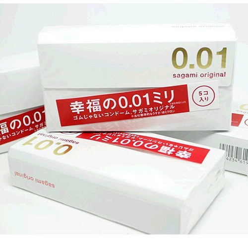 Bao cao su Sagami Original 0.01 hộp 5 chiếc nhập khẩu Nhật Bản