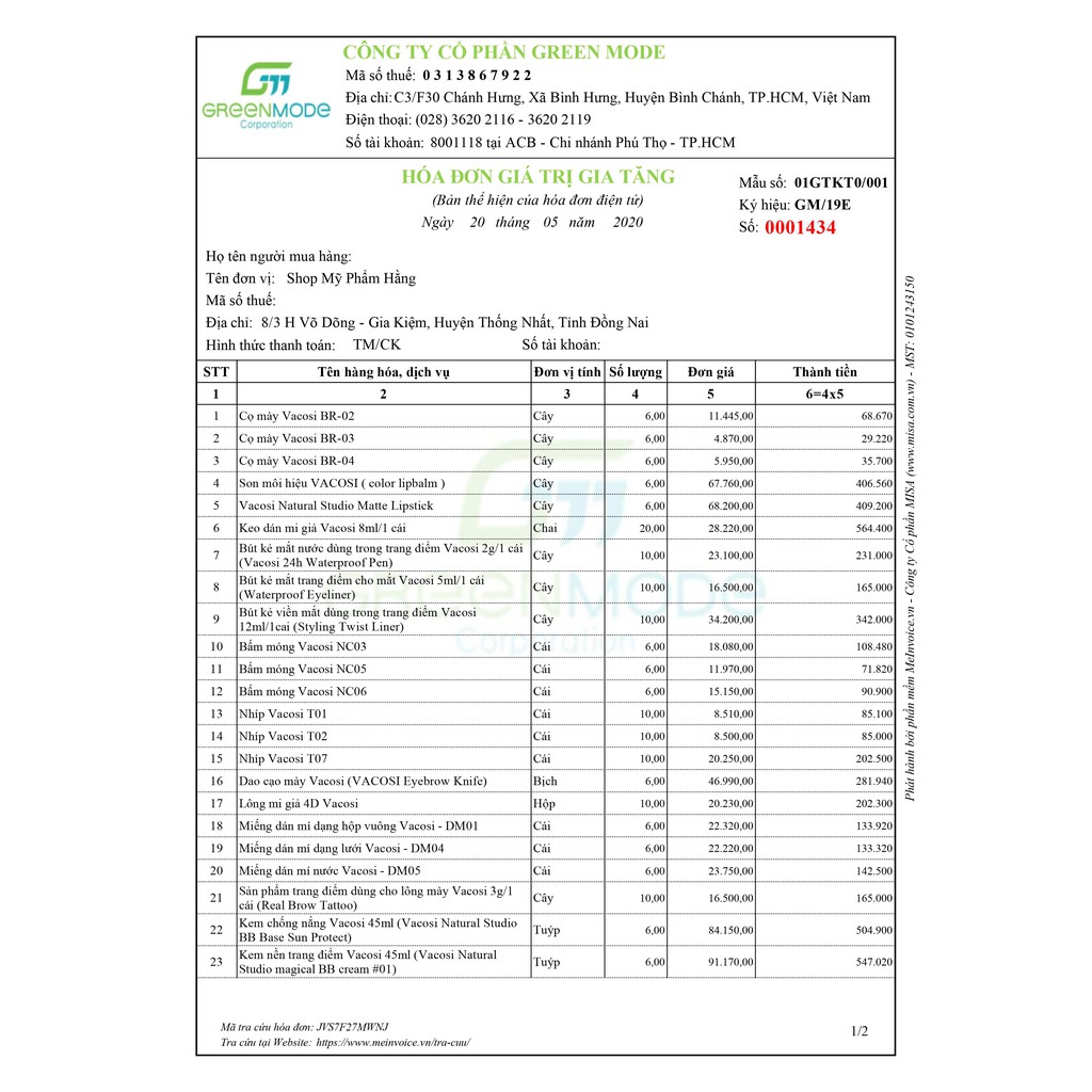 Cọ Má Xéo Tạo Khối Vacosi M17