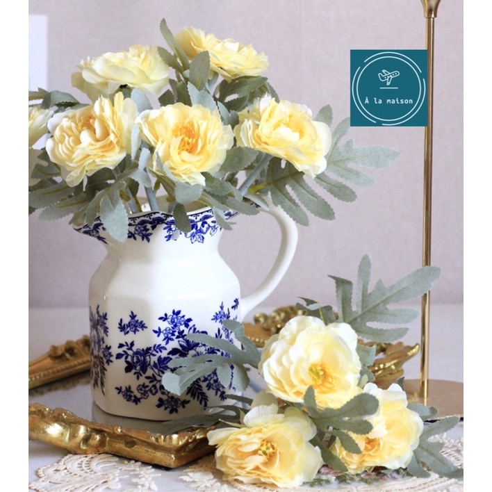 Cành hoa mao lương nhí thân phủ bạc cao 26cm dùng trong trang trí thiết kế nhà cửa, decor chụp hình
