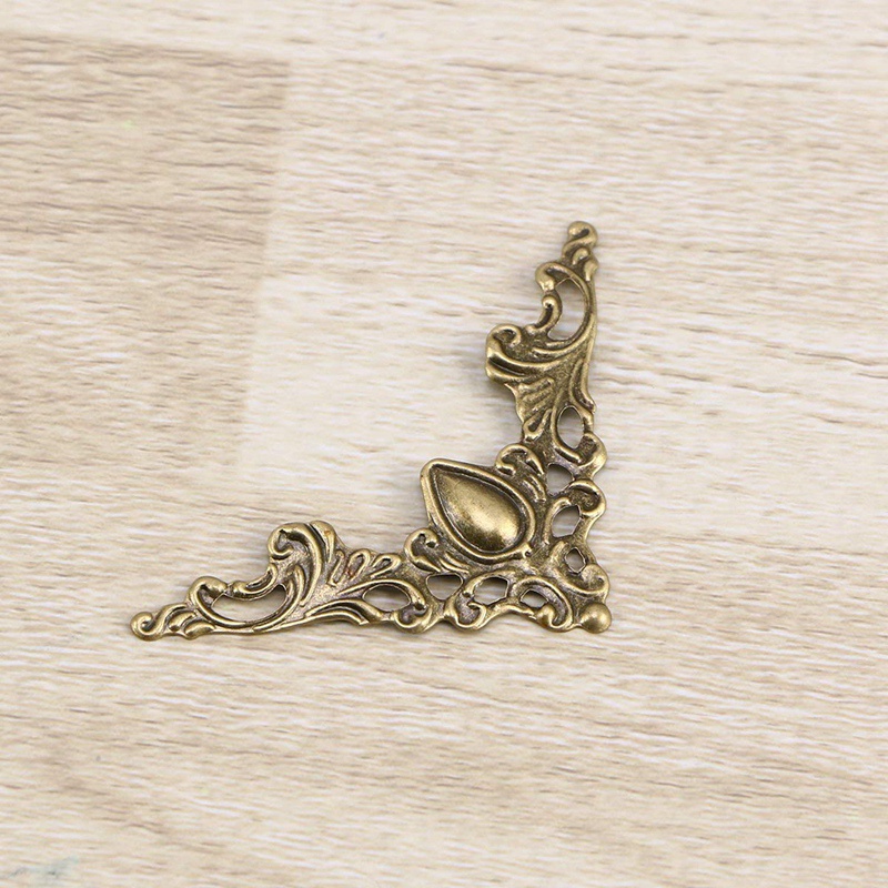 Set 24 Vỏ Bọc Góc Sách Bằng Kim Loại Phong Cách Vintage