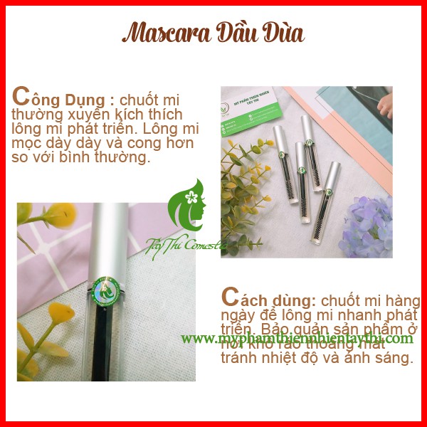 [Mã SKAMSALE8 giảm 10% đơn 200K] Mascara Dầu Dừa Dưỡng Mi