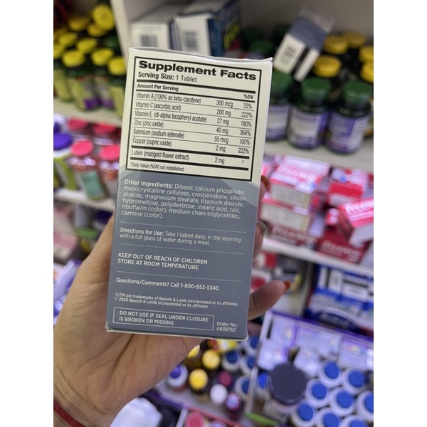 Ocuvite 120 viên bổ mắt dành cho người trẻ dưới 50 tuổi