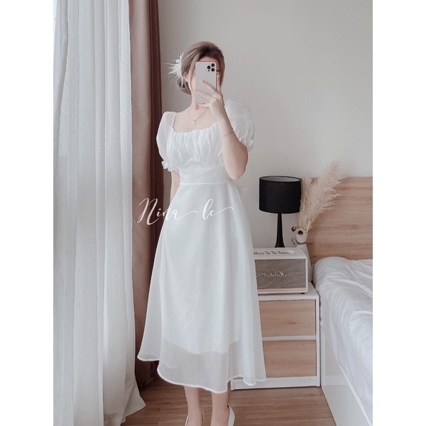 [ 𝐅𝐑𝐄𝐄 𝐒𝐇𝐈𝐏 ] VÁY TƠ BỒNG XÒE 2 LỚP DẦY DẶN 1 MÀU TRẮNG HÀNG L1CHẤT TƠ ĐẸP LẮM Ạ