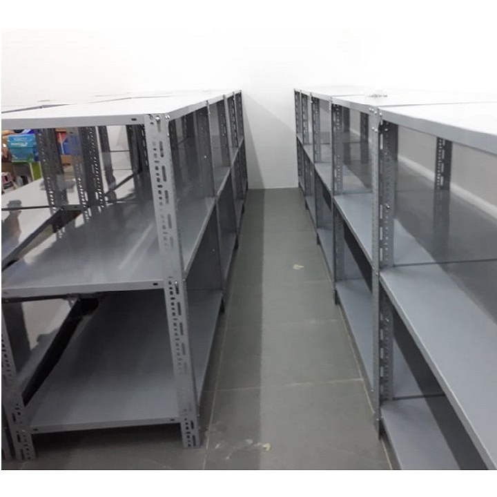 Kệ sắt v lỗ trưng bày lắp ghép đa năng, kệ kho hàng gia dụng 2, 3, 4, 5, 6 tầng .Kt : Dài 150cm, Rộng 40cm
