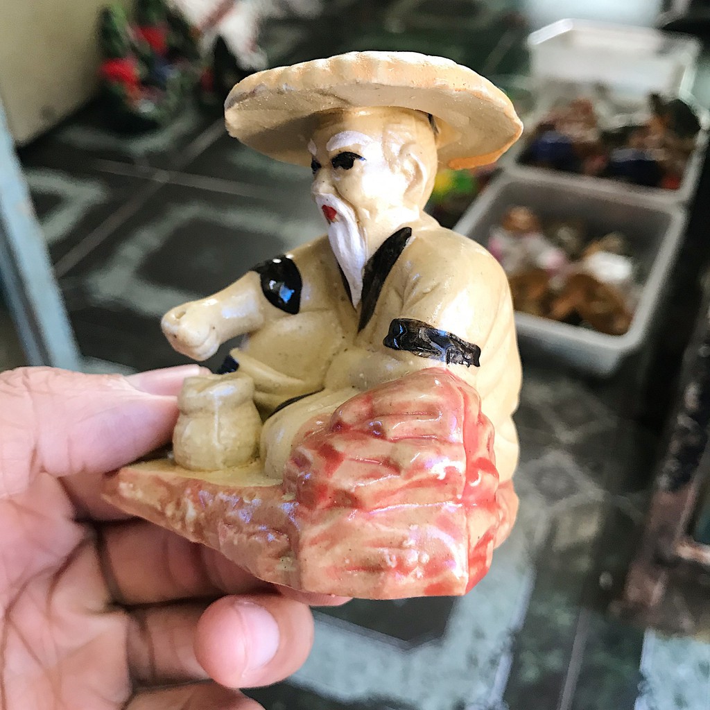 ÔNG CÂU CÁ TRANG TRÍ HỒ CÁ NON BỘ RỘNG 7CM CAO 9CM