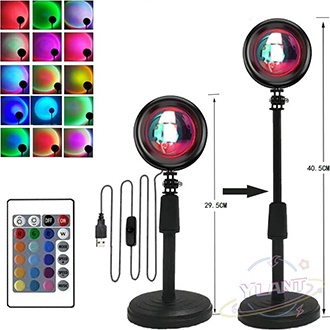 Đèn Hoàng Hôn 16 Triệu Màu Sử Remote Và App, Đèn Màu Cầu Vồng Chụp Ảnh TIKTOK, Đèn Sunset Rose