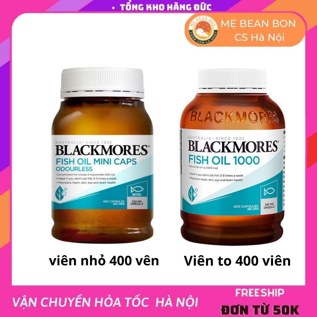 dầu cá úc Blackmores Fish Oil Odourless 400 viên không mùi bổ trợ sức khỏe tim mạch mắt não mọi lứa tuổi- mẹ bean bon