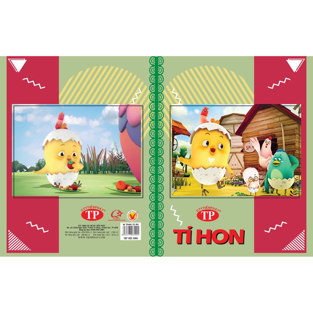 10 quyển Tập học sinh Tí Hon 4 ô li ĐL100gsm -  Tập cho học sinh lớp 1