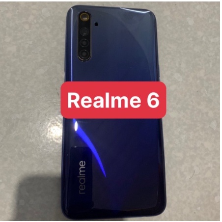 Bộ xương vỏ, lưng realme 6 - gồm lưng , sườn , xương máy, phím bấm và cụm kính camera