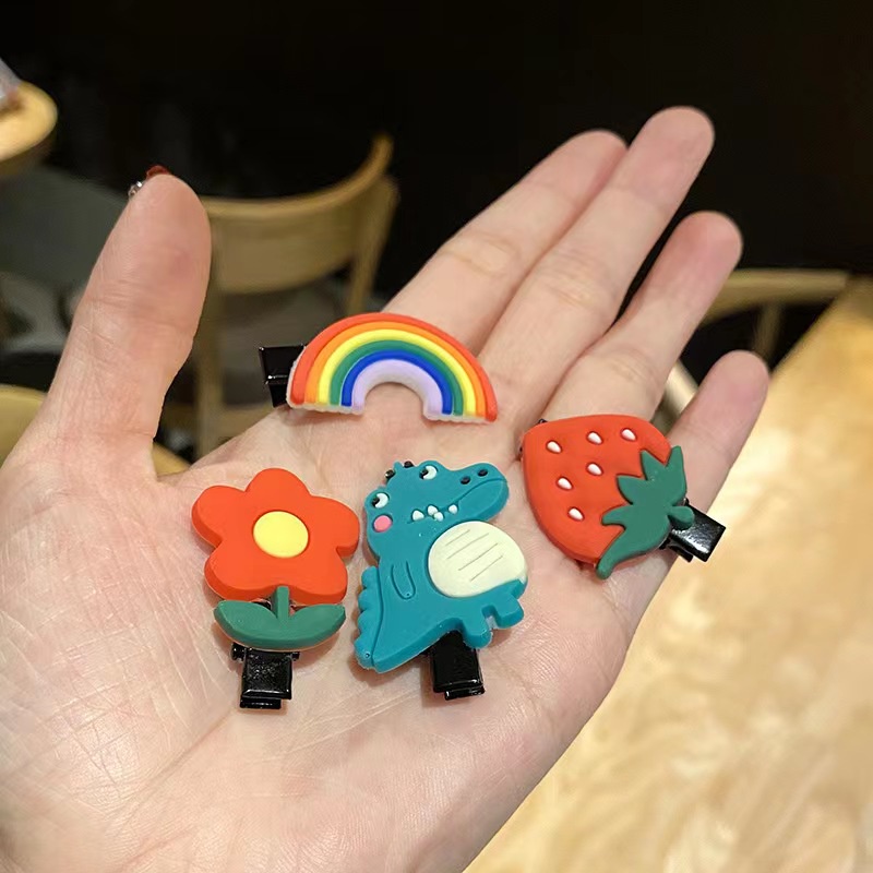 Kẹp Tóc Hình Hoạt Hình Xinh Xắn Cho Bé | Kẹp Tóc Nữ Silicone