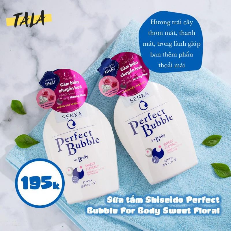 Sữa tắm nhật bản perfect bubble màu trắng 500ml