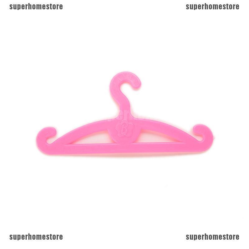 Set 100 Móc Treo Quần Áo Màu Hồng Cho Búp Bê Barbie