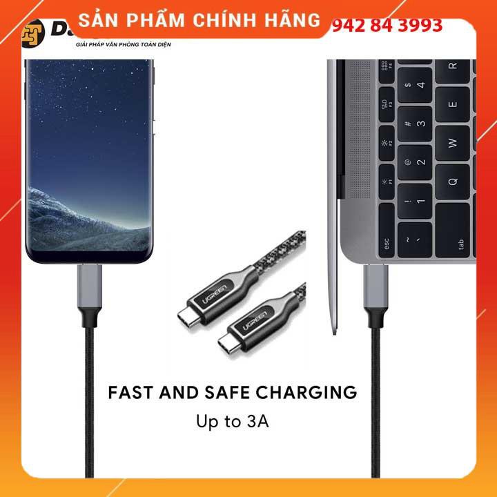 Cáp USB-C sang USB-C Ugreen 50224 dài 1m lõi hợp kim dailyphukien