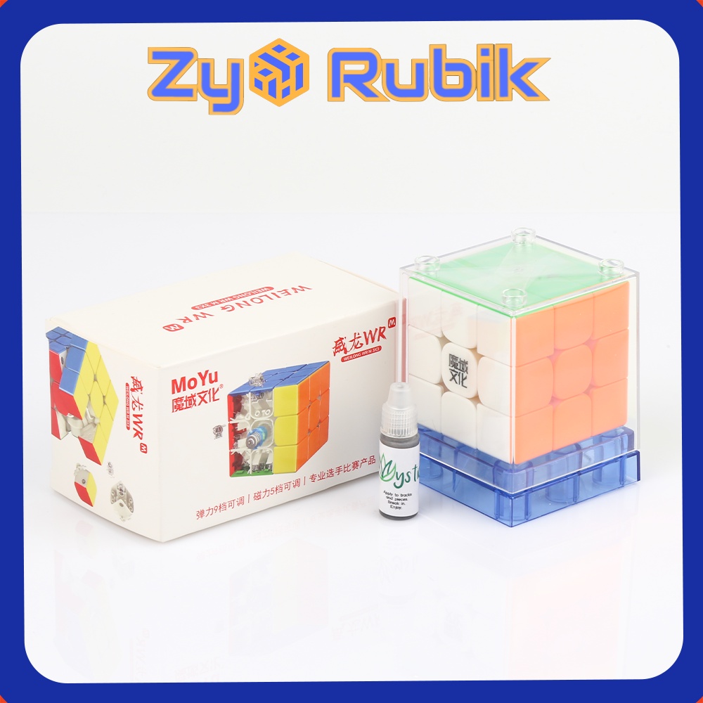 Rubik 3x3 Moyu Weilong WRM 2021 Bản Lite + Lube Rubik ( Moyu V1, V2, Mystic, Silk ) - ZyO Rubik