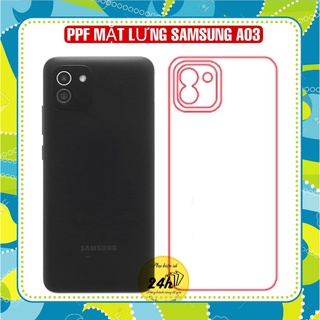 Samsung A03 4G Miếng dán trong Ppf mặt sau và dán camera chống va đập chống trầy xước a03