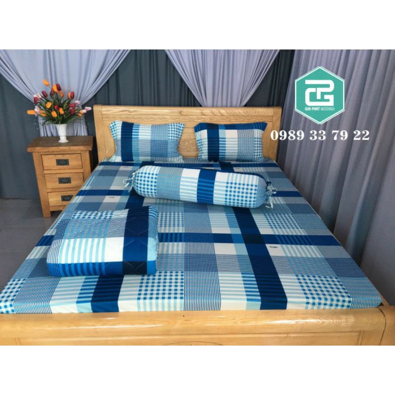 Bộ ga giường Thun Lạnh Hàn Quốc 3D 4 món ( 1 ga bọc + 2 vỏ gối nằm + 1 vỏ gối ôm ) | BigBuy360 - bigbuy360.vn