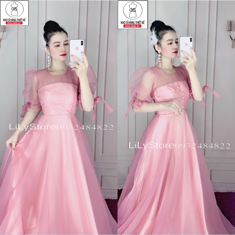 ĐẦM MAXI MẶC CƯỚI TAY PHỒNG