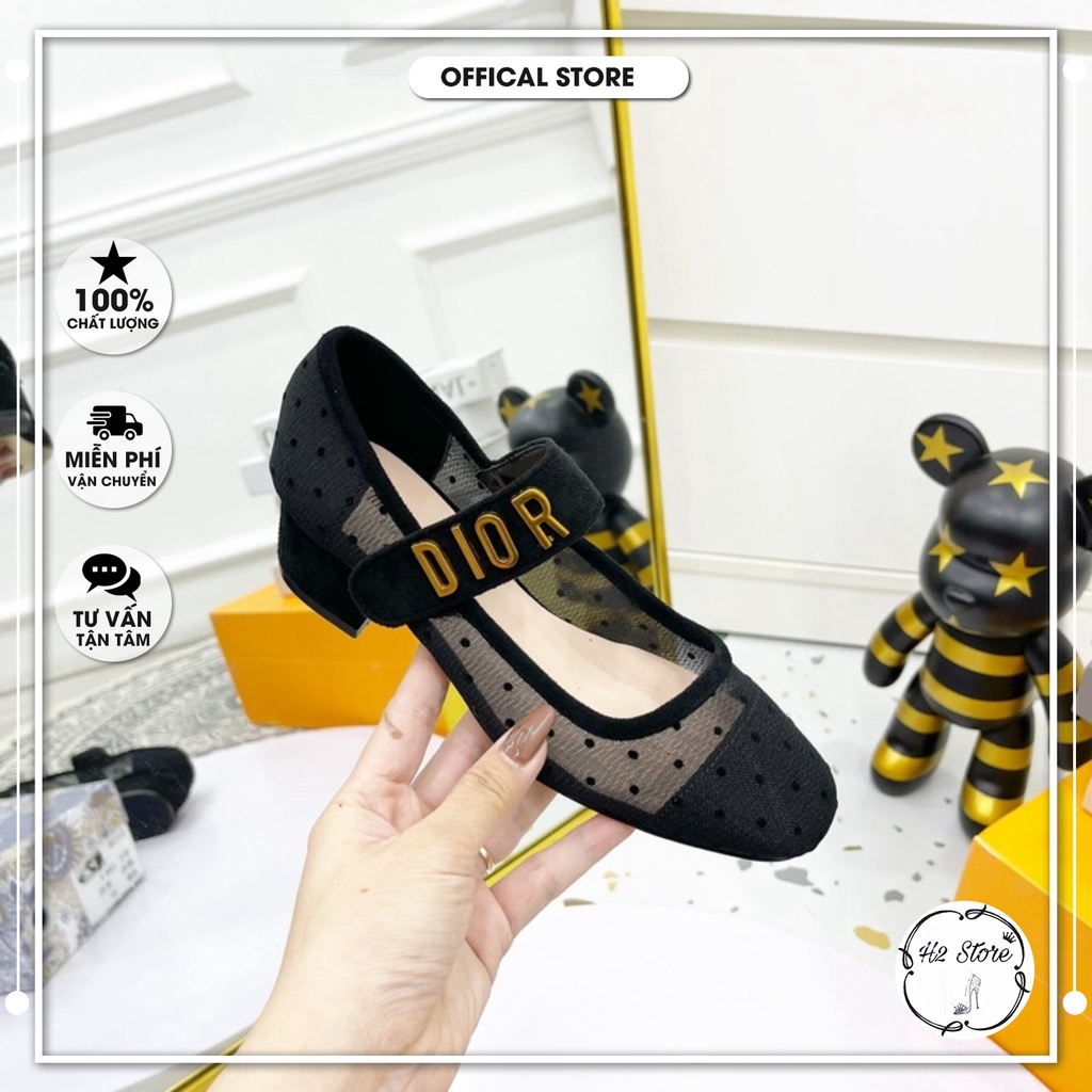 👠👟 Giày cao gót Dior bi lưới fullbox ⚡
