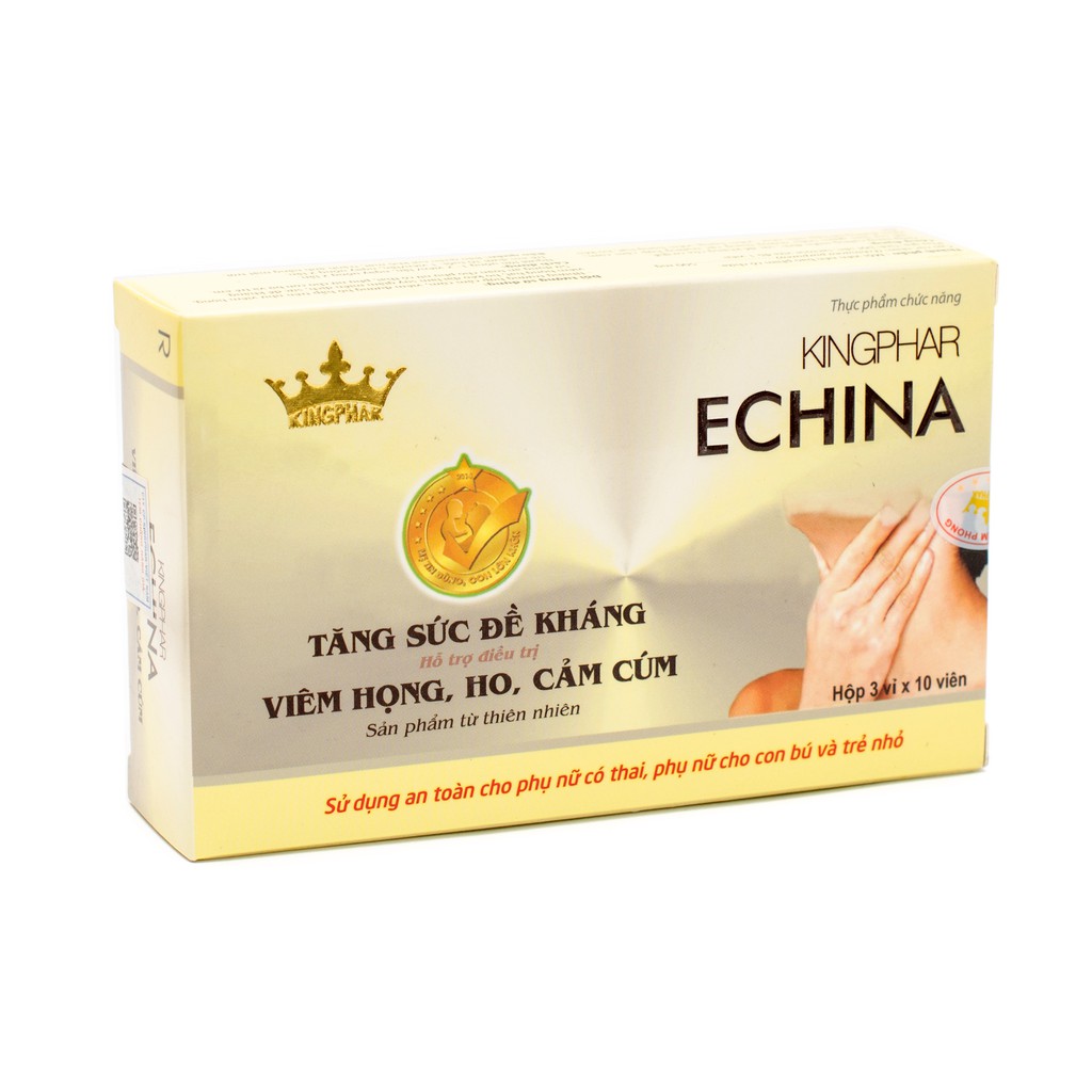 ECHINA Kingphar - Hộp 30 viên  – Tăng cường miễn dịch, giảm ho, cảm cúm