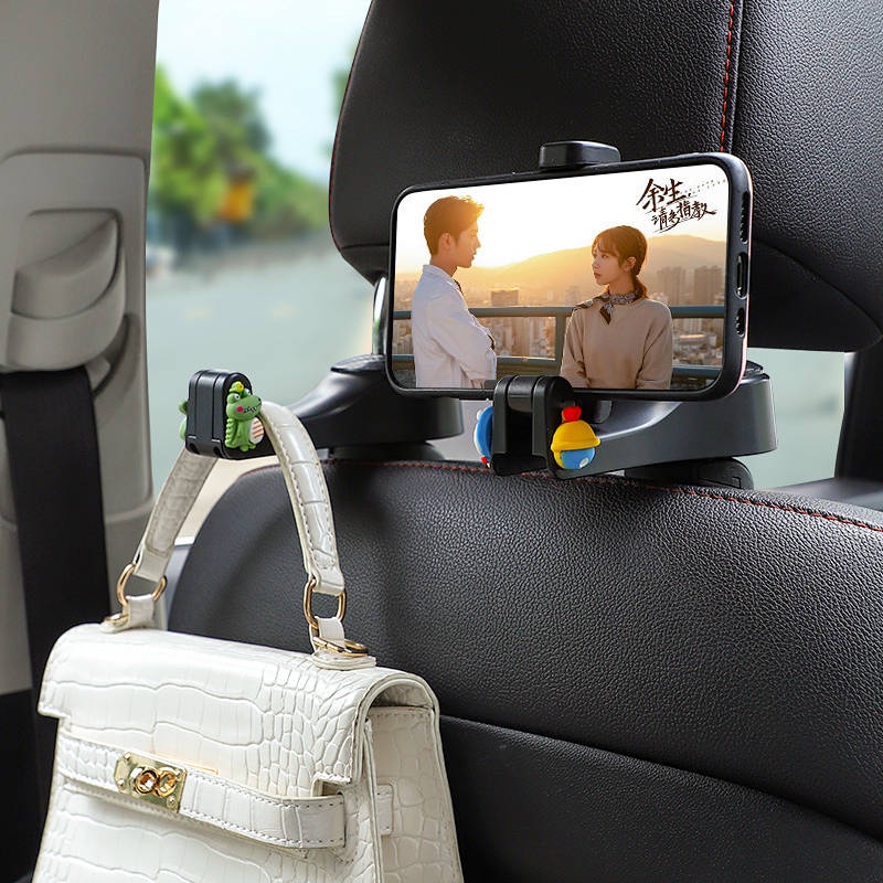 Car Hook Car Seat Back Hook Multi-Functional Cute Cartoon Front and Rear Storage Hook Car Supplies Auto department store supplies