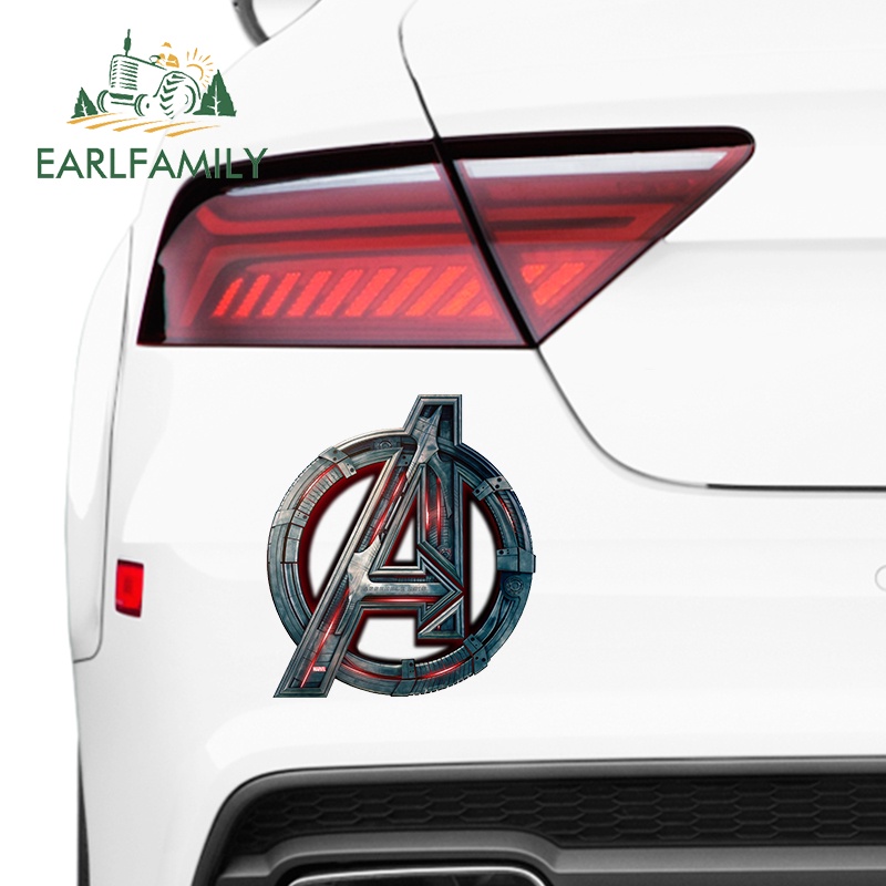 Earlfamily Hình Dán logo avengers 13x11.5cm Trang Trí Xe Hơi Xe Tải