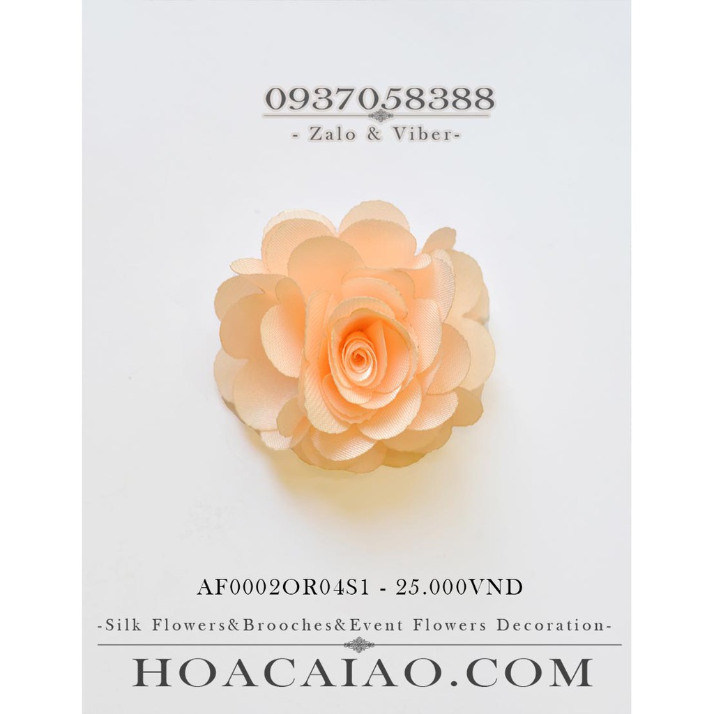 Hoa hồng lụa cài áo AG0002OR04S1