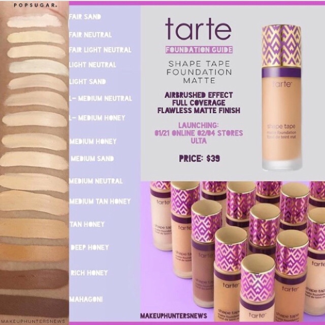 Tarte- Kem Nền Cho Da Dầu- Shape Tape Matte Foundation 30ml